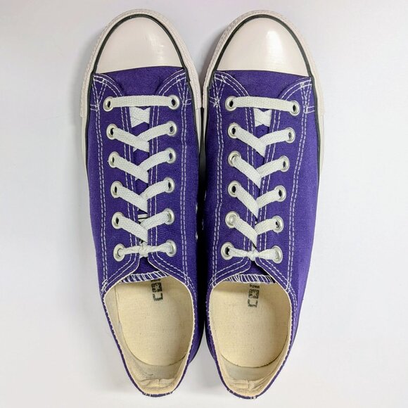 Converse Chuck Taylor All Star Canvas Low-Top Sneakers in Electric Purple - Picture 6 of 16